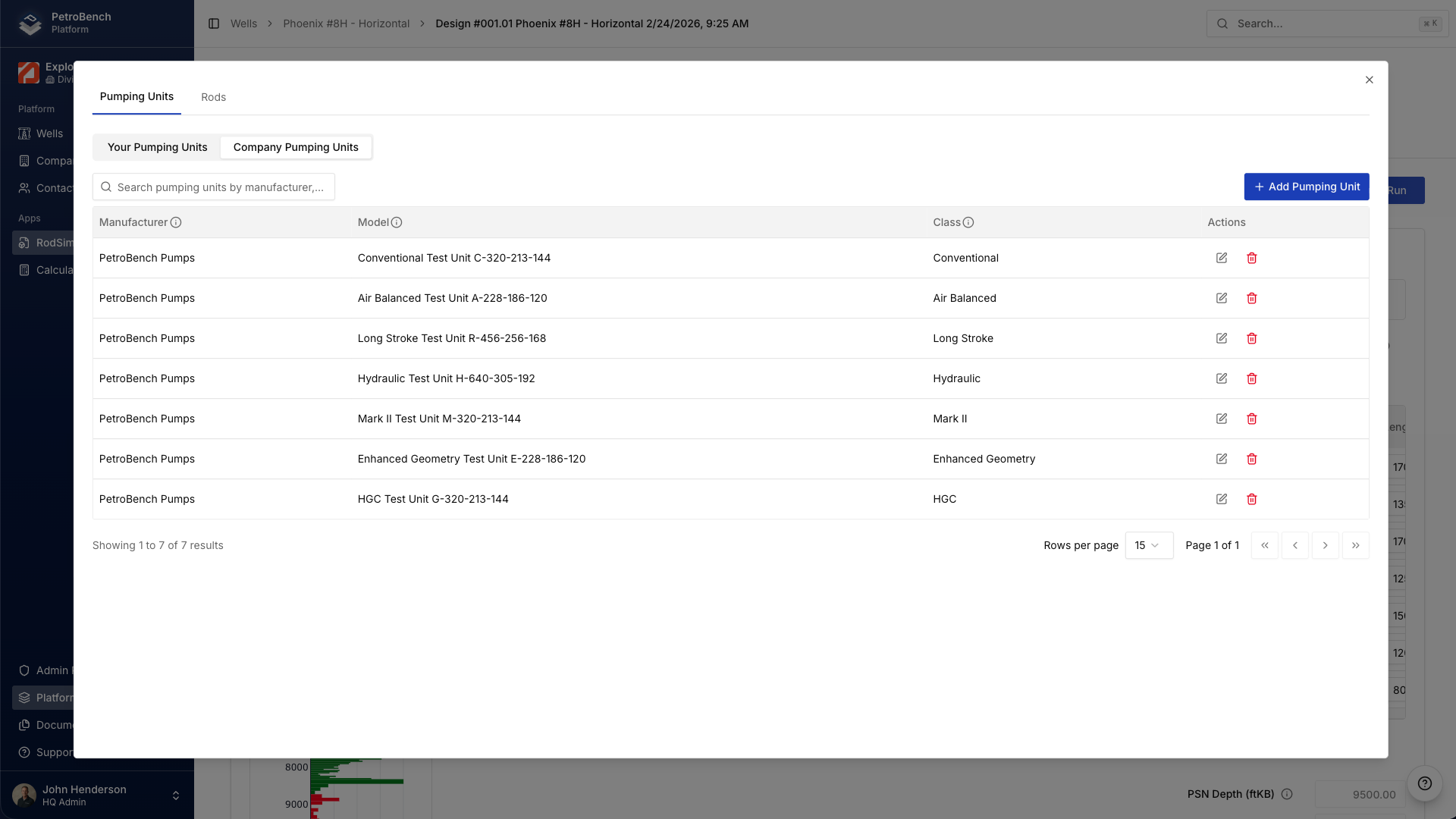 Custom pumping units and equipment library
